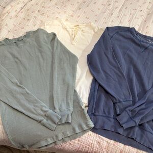 Brandy Melville Long Sleeve Tops - Sage Green, Cream, Navy Blue